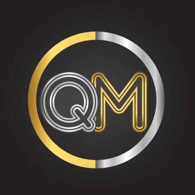 qm vektör çizim altın harfler