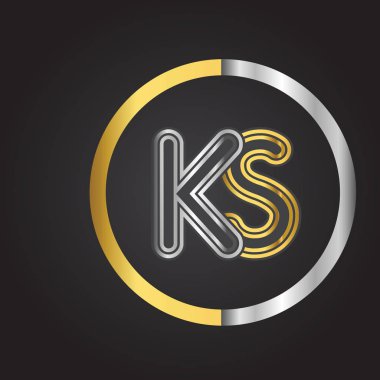 Altın harfler ks vektör çizim