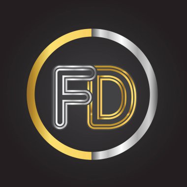 fd vektör çizim altın harfler