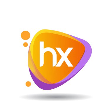 renkli vektör logo harfleri hx ile