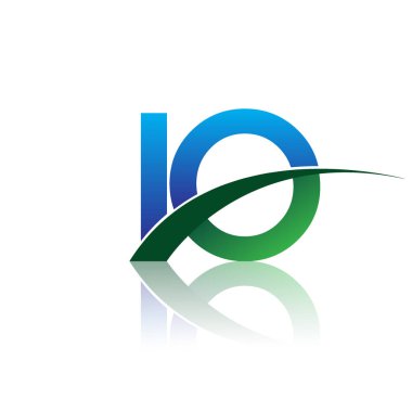 mavi ve yeşil vektör çizim g/ç harfleri