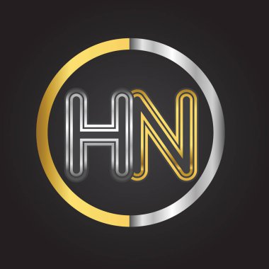 Altın vektör çizim hn mektuplar