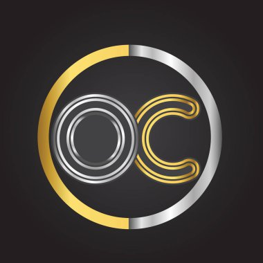 Altın harfler oc vektör çizim