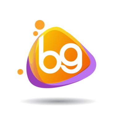 Renkli vektör logo ile bg mektuplar