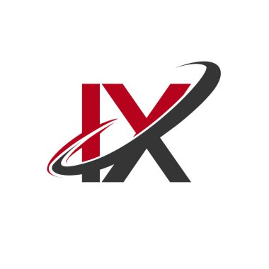 Kırmızı ve siyah harfler IX vektör çizim