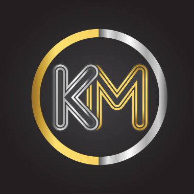 vektör çizim altın harfler km