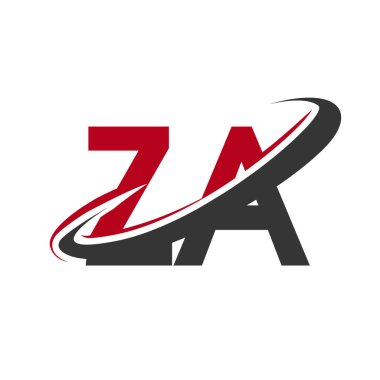 Kırmızı ve siyah harf za vektör çizim