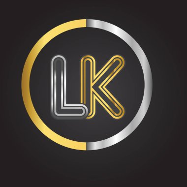 lk vektör çizim altın harfler