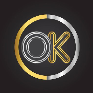 Altın harfler Tamam vektör çizim