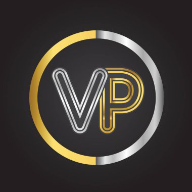 vektör çizim Gümüş altın ile Başkan Yardımcısı mektuplar