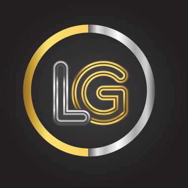 Altın harfler lg vektör çizim