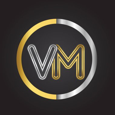 Gümüş altın harfler vm ile vektör çizim