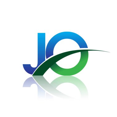 mavi ve yeşil vektör çizim jo mektuplar