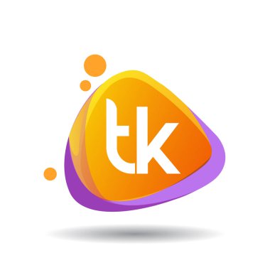 renkli vektör çizim, alfabe harfleri tk