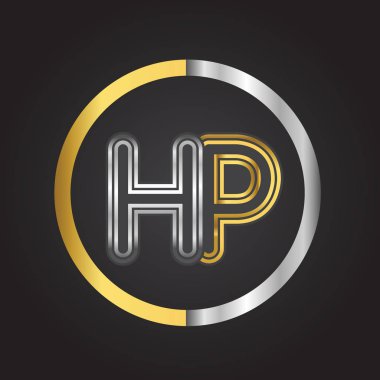 Altın harfler hp vektör çizim