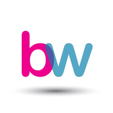 renkli vektör logo ile bw mektuplar