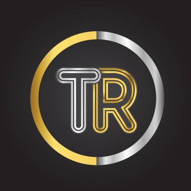 Altın vektör çizim tr mektuplar