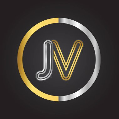 jv vektör çizim altın harfler