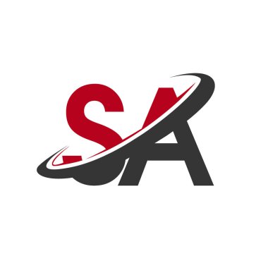 sa basit vektör çizim kırmızı ve siyah alfabesi harfleri