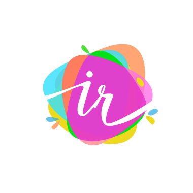 renkli vektör logo harfleri IR ile