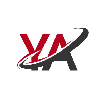 Kırmızı ve siyah vektör çizim ya mektuplar