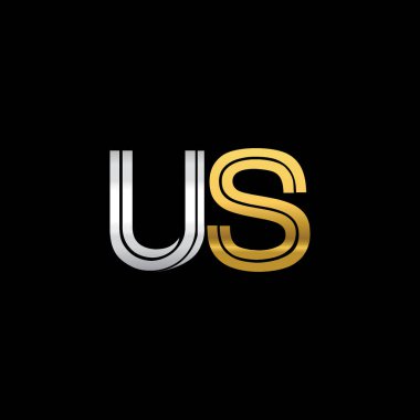 Gümüş ve altın harfler illüstrasyon bize vektör