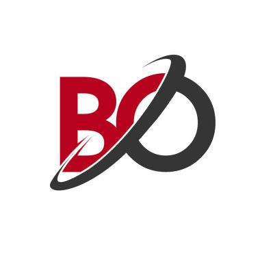 Bo harfler ilk logo kimlik illüstrasyon