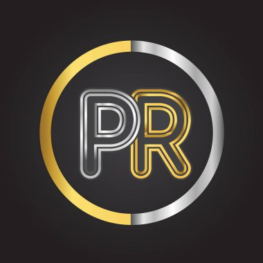 Altın harfler pr vektör çizim