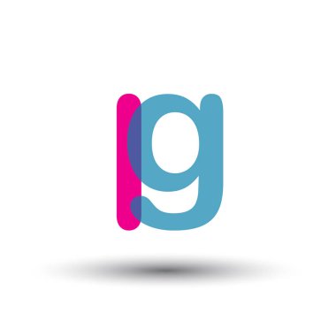 renkli vektör logo harfleri lg ile