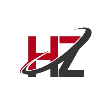 Kırmızı ve siyah vektör çizim hz mektuplar