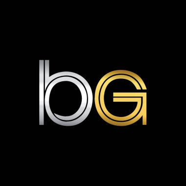 bg vektör çizim gümüş ve altın harfler