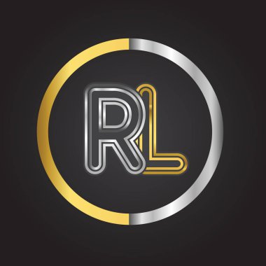 Altın harfler rl vektör çizim