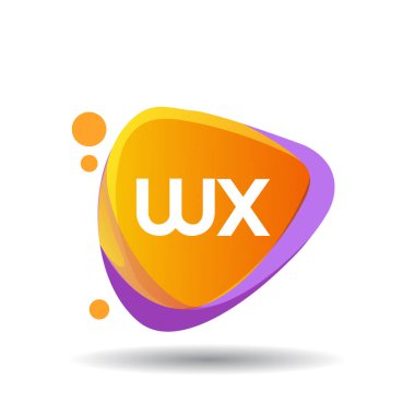 renkli vektör çizim, alfabe harfleri wx