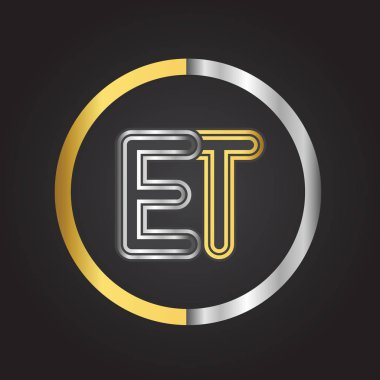 et vektör çizim altın harfler