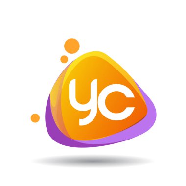 renkli vektör logo harfleri yc ile