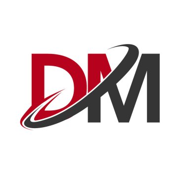 DM harfler ilk logo kimlik illüstrasyon