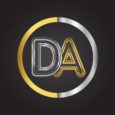 vektör çizim altın harf da