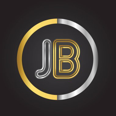 Altın harfler jb vektör çizim