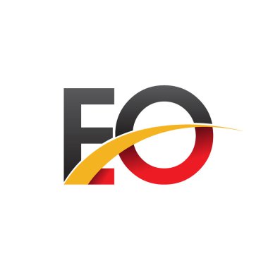 Eo harfler ilk logo kimlik illüstrasyon