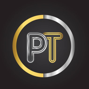 Altın harfler pt vektör çizim