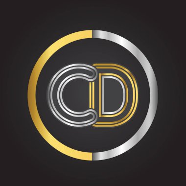 Altın harfler cd vektör çizim