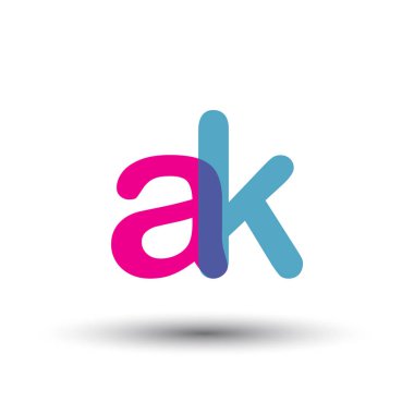 ak harfler renkli vektör