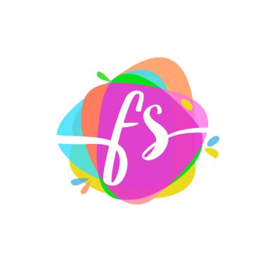 renkli vektör logo harfleri fs ile