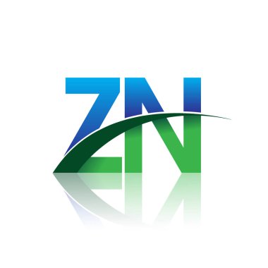 mavi ve yeşil vektör çizim zn mektuplar