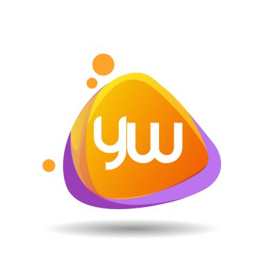 renkli vektör çizim, alfabe harfleri yw