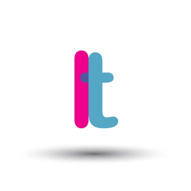 renkli vektör logo harfleri lt ile
