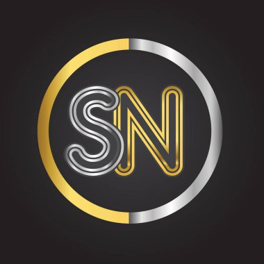 sn vektör çizim altın harfler