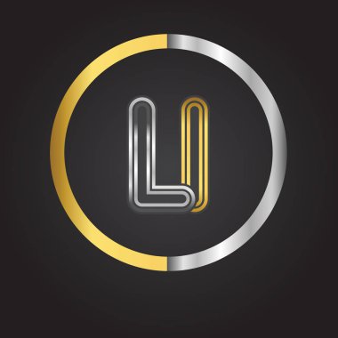 Altın harfler li vektör çizim