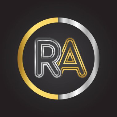 vektör çizim altın harf ra