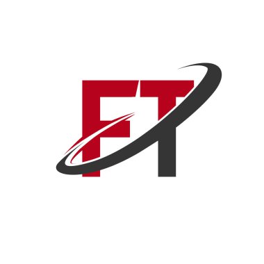 Ft harf ilk logo kimlik illüstrasyon